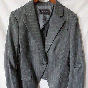 BCBG Maxazria Gray Pinstripe Cropped Blazer Jacket